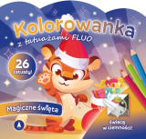 Kolorowanka z tatuażami świecącymi fluo magiczne święta A5/16str Skrzat