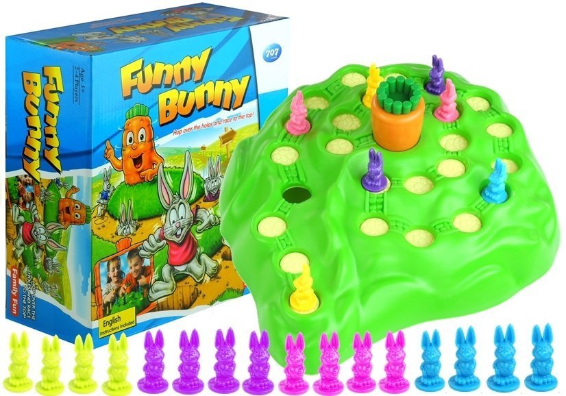 Gra wyścig po marchew króliki Funny Bunny Leantoys