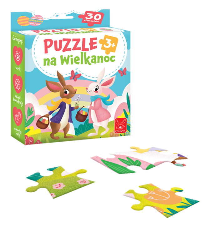  Puzzle 30 elementów Wielkanoc Kangur