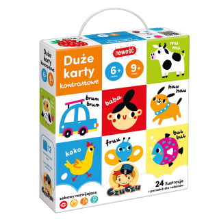 Duże karty kontrastowe +6-9M CzuCzu