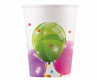 Kubeczek papierowy balon party 200ml 8szt Godan