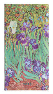 Kalendarz terminarz książkowy tygodniowy 9x18cm 2025 Van Gogh’s Irises Paperblanks