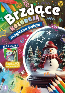 Brzdące kolorują magiczne święta + naklejki świecące A5/16str Skrzat