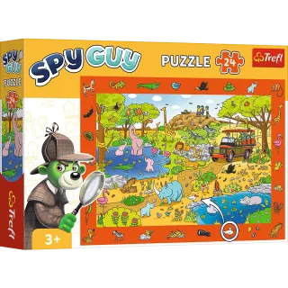  Puzzle obserwacyjne 24 elementy spy guy safari +3 Trefl