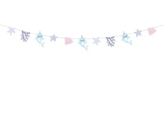 Girlanda narwal 100cm Partydeco