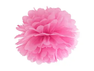 Dekoracja bibułowa pompon różowy 25cm Partydeco