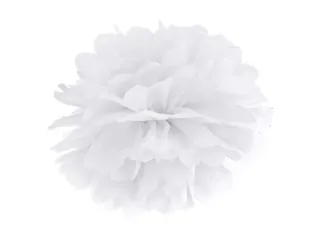 Dekoracja bibułowa pompon biały 25cm Partydeco