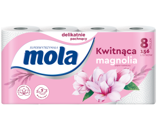 Papier toaletowy 2W 8szt kwitnąca magnolia Mola